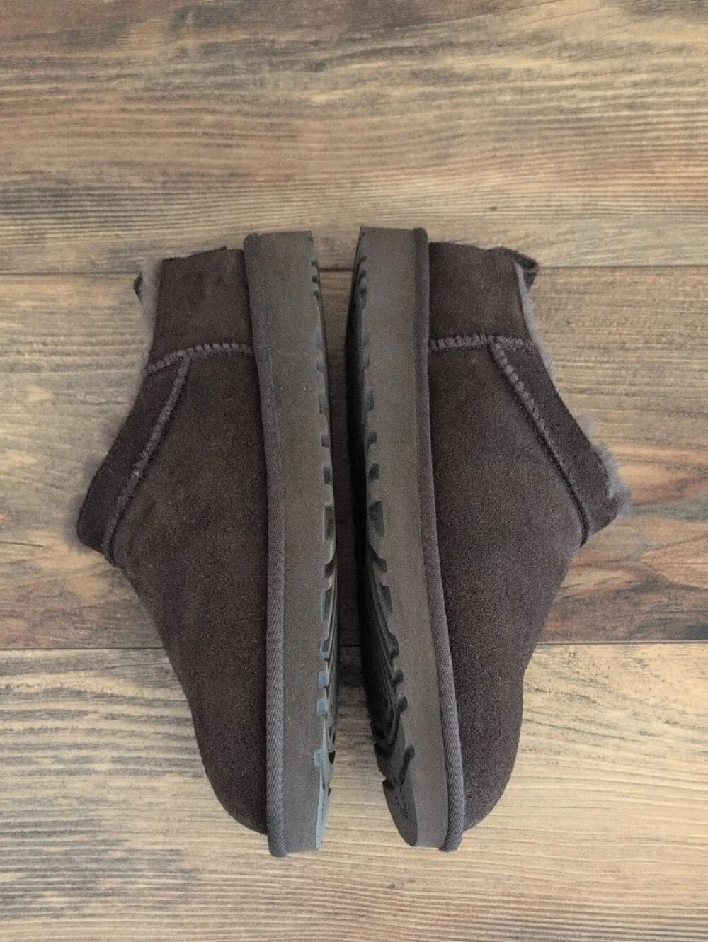 UGG 1173891 Brown Classic Micro Slip On Ankle Booties Boots                540A